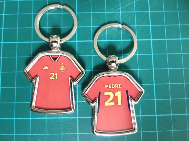 llavero futbol personalizado seleccion española españa.Añade tu nombre y dorsal