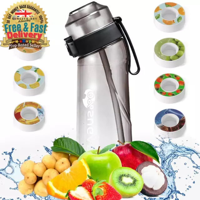 Air Water Bottle with Flavour Pods, 650ml Starter Up Set BPA Free Drinking Bottl