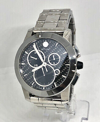 Movado Vizio Carbon fiber Dial Tungsten bezel 0606551 Sapphire Ctal men's watch