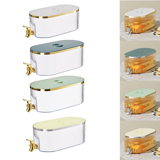 Jarra de plástico beige/blanco/verde claro/verde oscuro agua fría servir bebidas con estilo