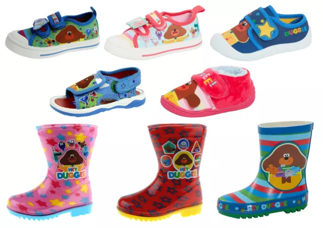 Boys Girls Hey Duggee Footwear Selection Kids Trainers Slippers Wellingtons Size