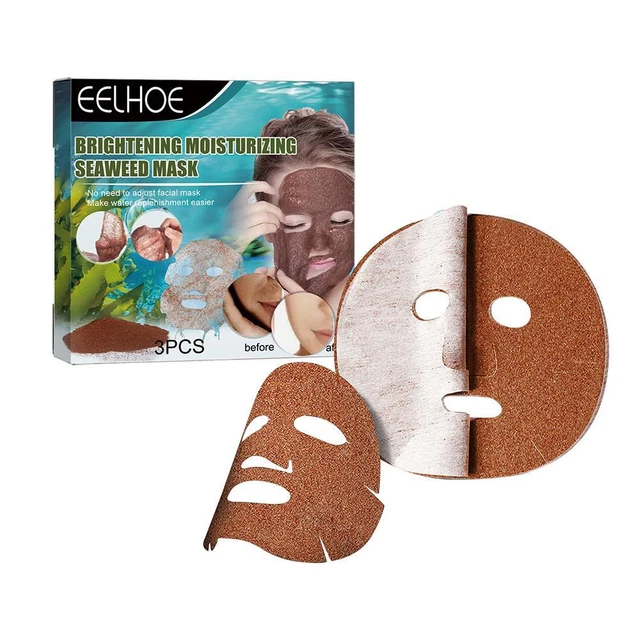 Seaweed Mask Face Hyaluronic Acid Cleansing Brightening Moisturizing shrink Skin