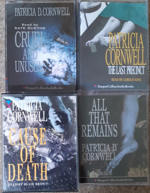 4x Patricia Cornwell Audio Book cassette All That Remains The Last Precinct