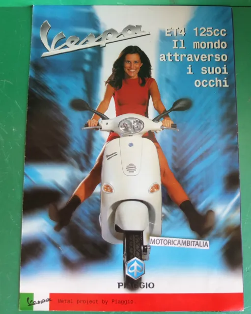 Per PIAGGIO VESPA scooter ET4 125 PUBBLICITA DEPLIANT BROCHURE CATALOGUE