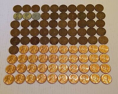 Complete set 1941-1974 PDS Lincoln Wheat & Memorial Penny Cent Set G-BU 90 coins
