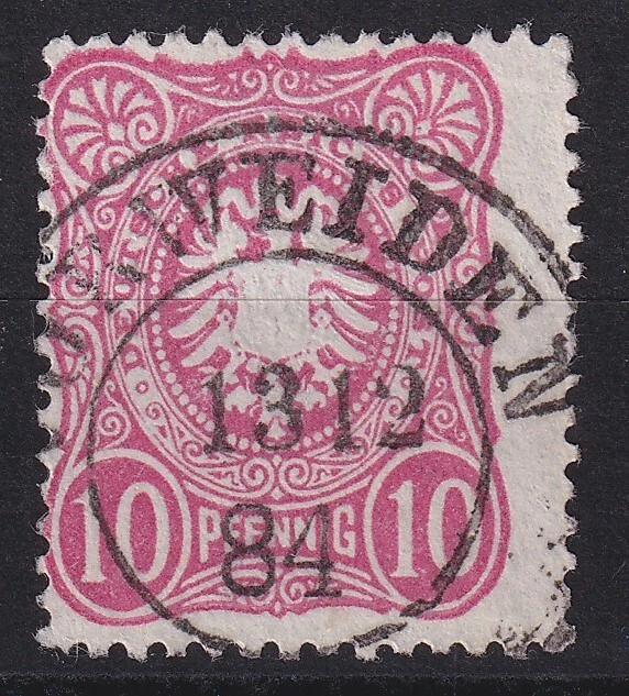 64986) VORWEIDEN Rheinland 1884 nachverwendeter Preußen-Stempel