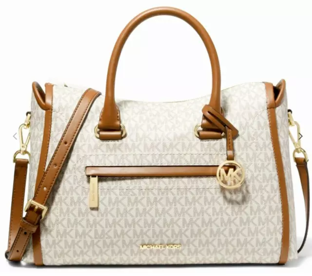 Nwt Michael Kors Carine Satchel Large Vanilla Bag