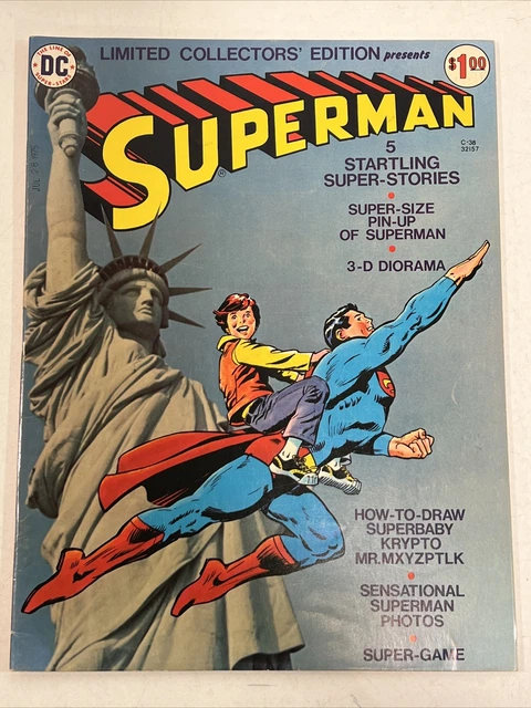 Superman Limited Collectors' Edition C-38 1st Time Travel 1975 Treasury Comic