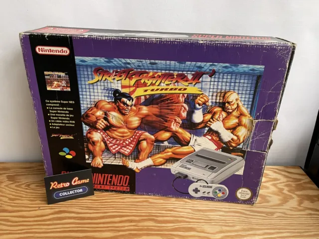 SNES Super Nintendo Console Street Fighter II Turbo Set (CIB) PAL FR Excl set