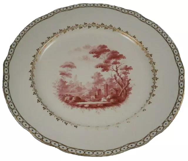 Antico 18thC Doccia Porcellana Pulce Scena Piastra Porzellan Teller