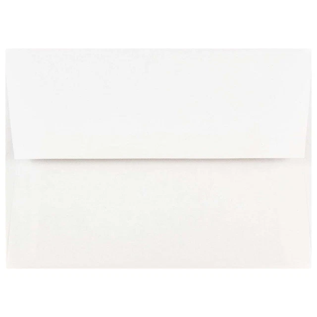 JAM A7 Invitation Envelopes, White, 5-1/4" x 7-1/4", Bulk 1000 per Carton