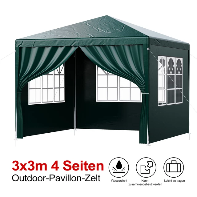Pavillon Festzelt Picknicks Partyzelt Wasserdicht Gartenpavillon Grün/Blau/weiß