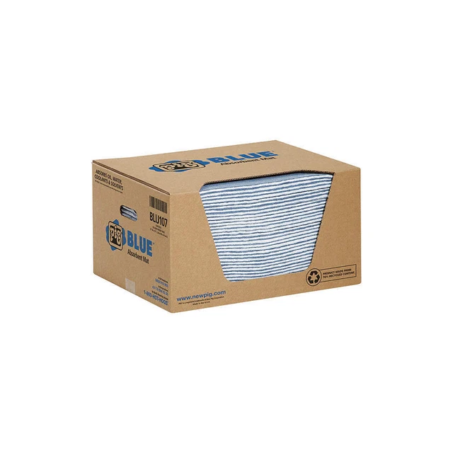 PIG BLU107 Absorbent Pad,Universal,Light Blue,PK50