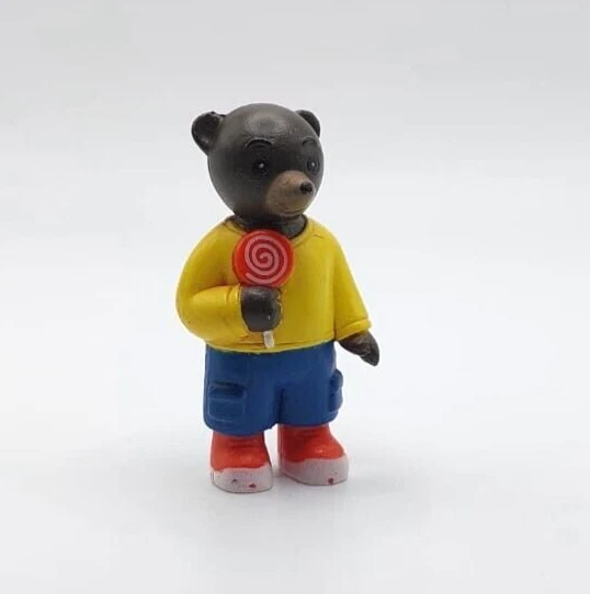 Figurine Petit Ours Brun Bayard Presse - Petit Ours En Avion, Jouet Collection Vintage