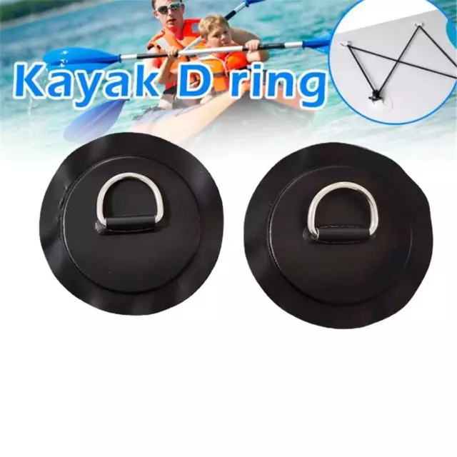 2X Edelstahl D Ring Pad Patch Für PVC Schlauchboot Kajak Kanu Beiboot Kajak