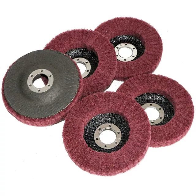 5Pcs 320 Grit Polishing Grinding Buffing Wheel 4.5 Inch Flap Discs Angle Grinder 2