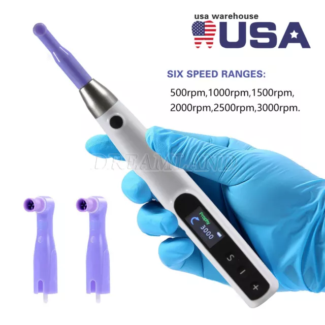 Dental Cordless Electric Hygiene Prophy Handpiece 360° Swivel+2 Prophy Angles