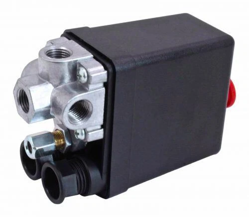 Pressostat Monophasé Pour Compresseur D'Air 10 Bar - Kit Complet Avec Bouchons Obturateurs Et Soupape De Sécurité