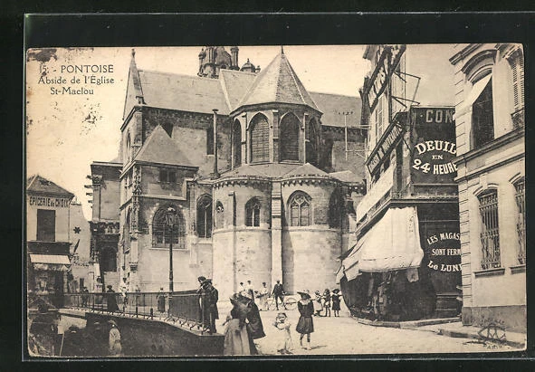 CPA Pontoise, Abside de l´ Église St-Maclou 1924