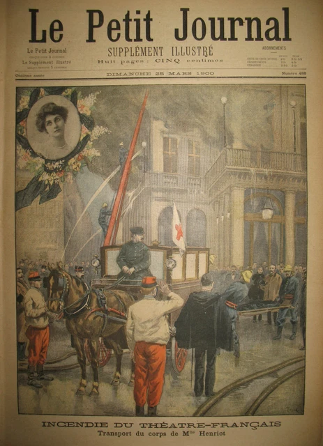 Incendie Theatre Pompiers Expo Universelle Transvaal Le Petit Journal 1900