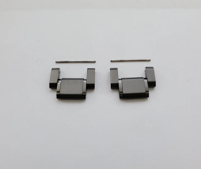 (2) BU9354 / 9365 Dark Gray Ion Plated Stainless Steel Links (2) BU9354 / 9365 Dark Gray Ion Plated Stainless Steel Links