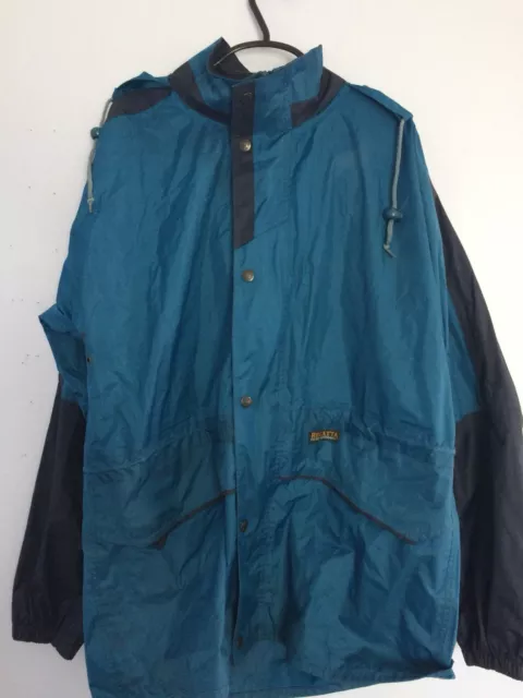 Vintage Regatta Mens Waterproof Rain Coat Jacket Zip Up Blue Medium 40”