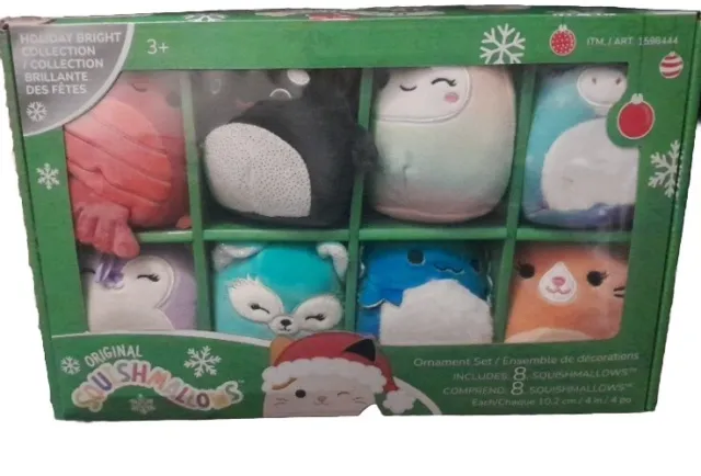 Squishmallows Brights Ornaments Box Set 4" BNIB 10cm Plush Gigi Lorono Kai Cella