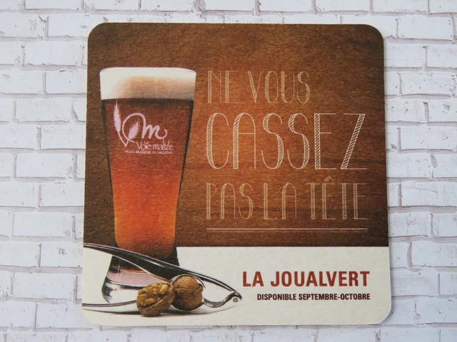 Beer Coaster ~ La Voie Maltée Pure Laine, Saisons, Joualvert - Quebec, Canada