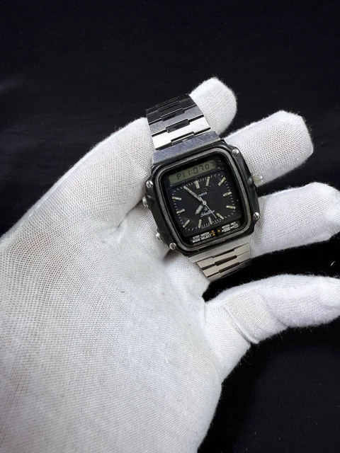 SEIKO JAMES BOND H357-5120 Ana-digi Alarm Chronograph Mens Watch