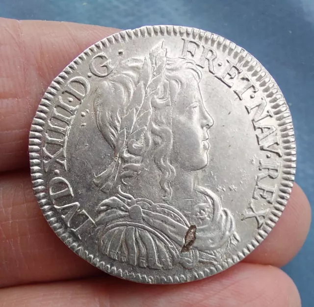 Louis XIV 1/2 demi écu mèche longue 1652 A Paris , très joli