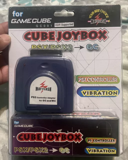 Mayflash Cube Joy Box PSX and PSX2 GC PS Controller Adapter for GameCube New