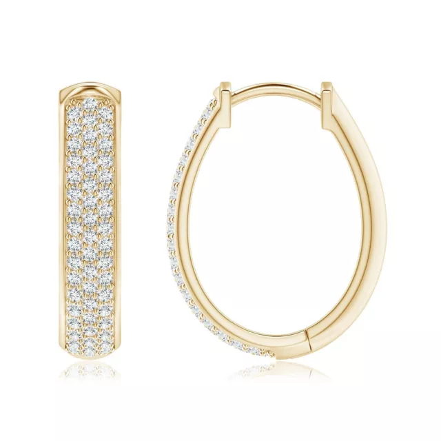 18K Yellow Gold Plated CZ Huggie Hoop Small Earrings For Men & Women - Gift