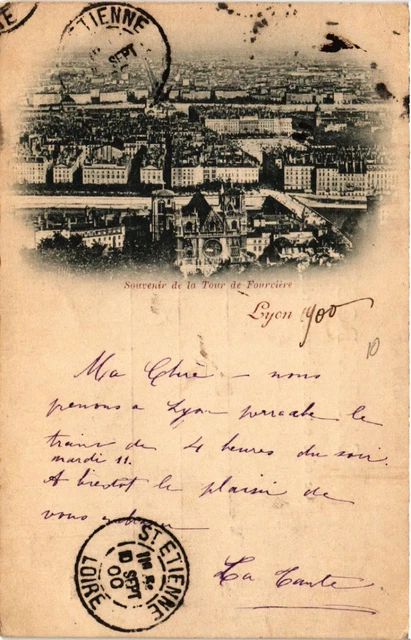 CPA LYON Souvenir de la Tour de FOURVIERE (443143)