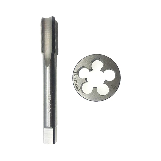 5/8''-27(5/8x27) Thread Tap and Die Set 5/8-27 UNS HSS Right Hand High Quality