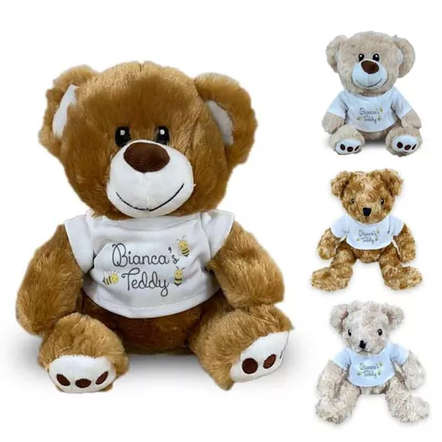 Personalised Teddy Bear Soft Toy Printed Baby Christening Birthday Gift 4