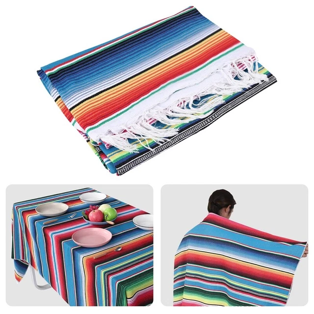 Coperta messicana Sarape tappeto da picnic lancio tovaglia asta calda per festa yoga O5Z4