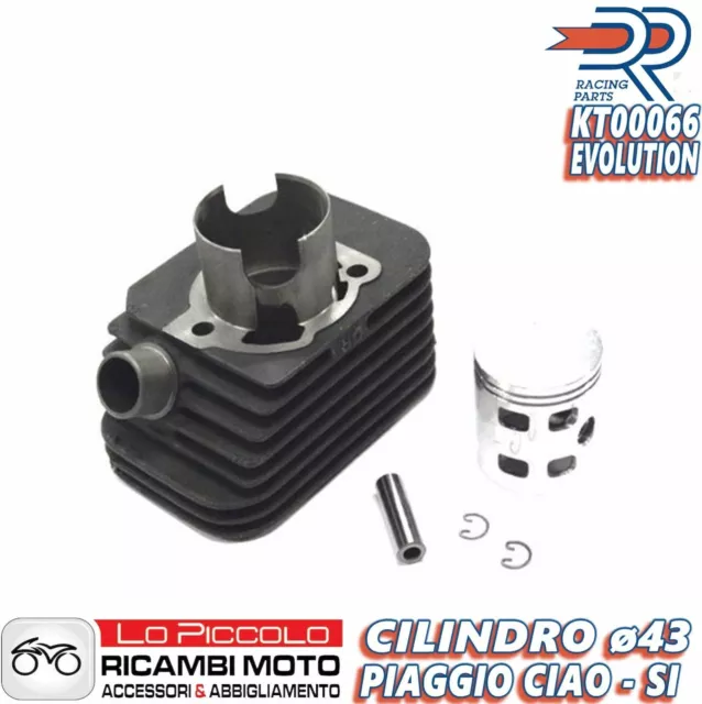 Kt00066 Kit Cilindro Dr D.43 Sp.12 Modifica 65Cc Piaggio Ciao Si Bravo Boxer 50