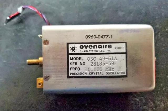 HP/Agilent 0960-0477-1 OXCO 10.000MHz For HP 8340A Tested Ovenaire OSC 49-61A