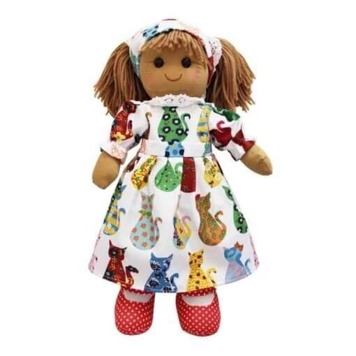 Rag Doll Cat Dress 40cms Cat Lover Nursery Child Christmas Gift Plush Soft Toy