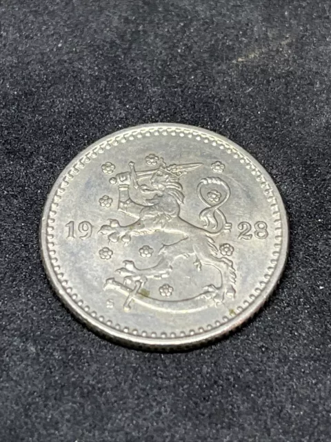 Finland 1928 1 Markka Coin