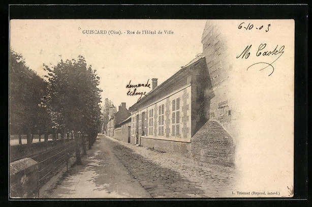 CPA Guiscard, Rue de l´Hotel de Ville