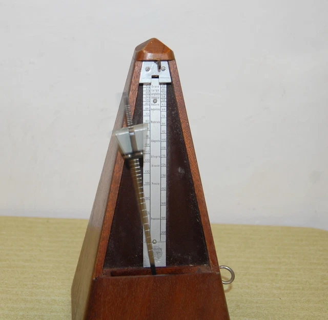 Excellent État.ancien Métronome En Bois . Maelzel .Paquet .Mecanique.fonctionne 2