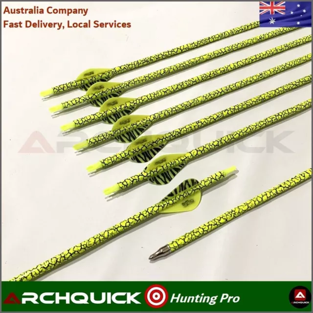 ARCHQUICK 31.5'' Carbon Arrows Archery Recurve Compound Bow Hunting 12pcs