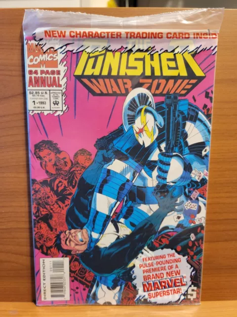 Punisher War Zone Annual  #1 NM  1993  1st Phalanx  Sealed with Trading Card