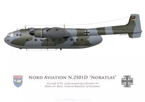 Print Nord N.2501D "Noratlas", LTG 63, Luftwaffe (par G. Marie)