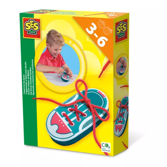 SES CREATIVE Children's I learn to Tie Shoe Laces, Unisex, Three to Six Years