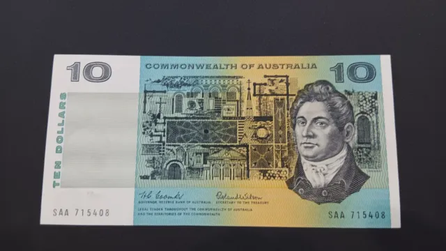 1966 10 Dollar Note 1st Prefix SAA Australian Coombs Wilson High Grade