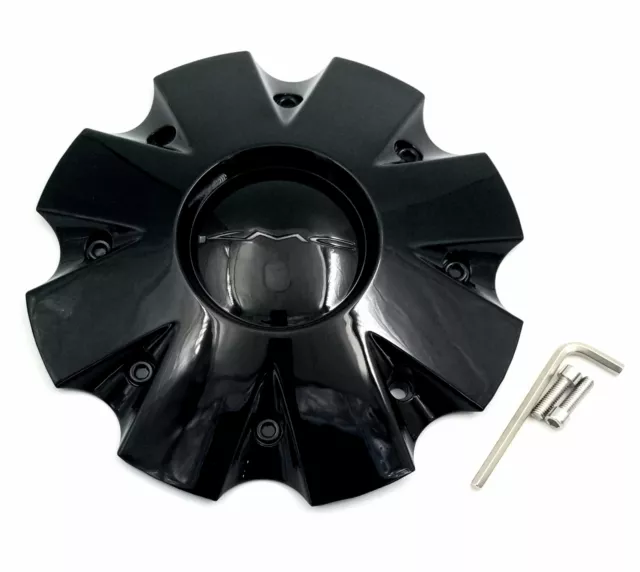 KMC Gloss Black Wheel Center Cap fits KMC Slide 650 & 651 18" 20" 22" 24" 26"