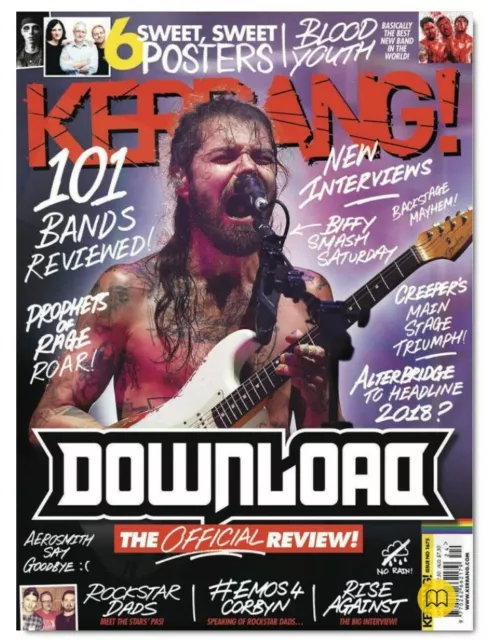 KERRANG! #1675 JUN 2017: RISE AGAINST Blood Youth AS LIONS Biffy Clyro AEROSMITH