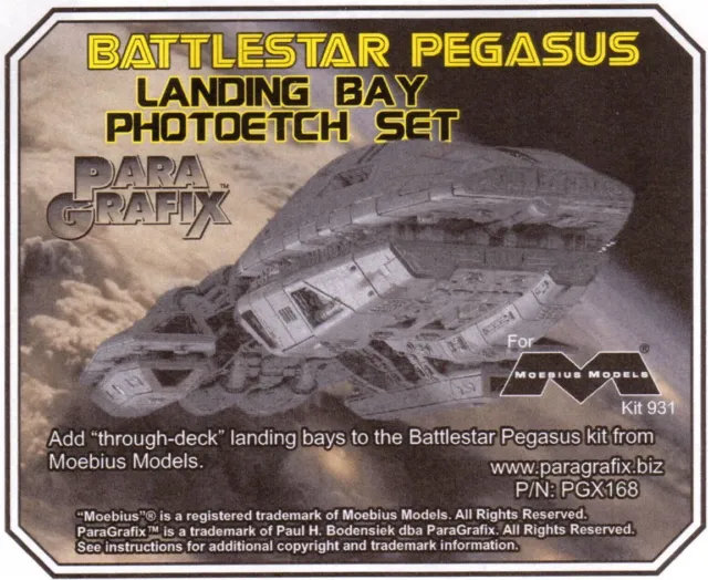 Battlestar Pegasus Landing Bay Photoetch Set / Galactica Paragrafix PGX168